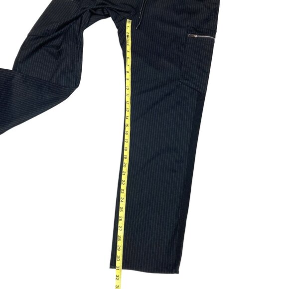 Industry Republic‎ Clothing Men's Sz Large Black Pinstripe Pants, Drawstring NEW - Picture 10 of 14
